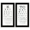 "Eye Charts" 2-Piece Vignette by Artisan Marla Rae, Ready to Hang Framed Print, Black Frame