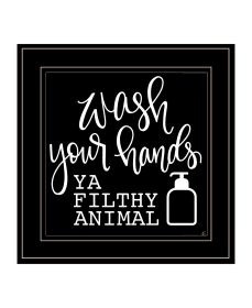 "Wash Your Hands" by Fearfully Made Creations, Ready to Hang Framed Print, Black Frame