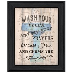 "Bathroom Humor" by Debbie DeWitt, Ready to Hang Framed Print, Black Frame