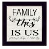 "Family - This is Us" by Cindy Jacobs, Ready to Hang Framed Print, Black Frame