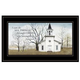 "I Can Do All Things" By Billy Jacobs, Ready to Hang Framed Print, Black Frame