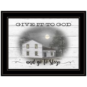 "Give it to God" By Billy Jacobs, Ready to Hang Framed Print, Black Frame