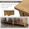Console Table Sofa Table Easy Assembly with Two Storage Drawers and Bottom Shelf for Living Room, Entryway (Old Pine)