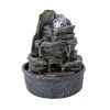 9.8inches Indoor Tabletop Fountain Cascading Fountain with Led Light & Crystal Ball