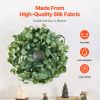 Artificial Decorative Wreath 26 in Green Eucalyptus Leaves Year Round Wreath