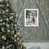 Trendy Decor 4U Finishing Touch on the Snowman White Framed Wall Art for Living Room, Holiday Wall Art Print for Home Decor