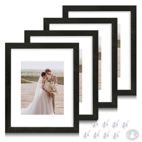 Vintage 11x14 Wood Picture Frame -Rustic Farmhouse Wall Decor For Photos & Art Prints-1PC (Option: Retro black)