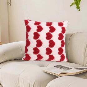Heart Cute Decorative Valentines Throw Pillow Covers 18x18 Inch, Soft Square Cushion Case,Home Decor For Living Room Couch Bed Sofa, Set Of 2 Pac (Option: XY5089017)