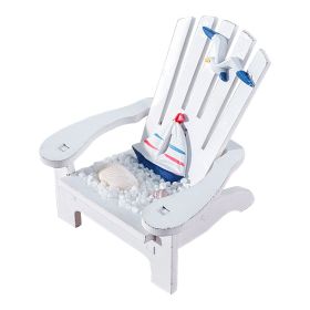 Beach Chair Home Decoration Creative Cute Ocean Beach Chair Ornament Wooden Craft Mini Miniature Kids Toy Decoraci������n Hogar (Color: E, Ships From: China)