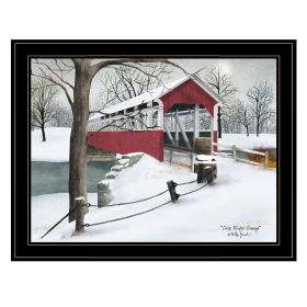"Crisp Winter Evening" by Billy Jacobs, Ready to Hang Framed Print, Black Frame (Color: as Pic)