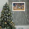 Trendy Decor 4U The Greatest Gift of All - The Birth of Christ White Framed Wall Art for Living Room, Nativity Wall Art Print for Home Decor